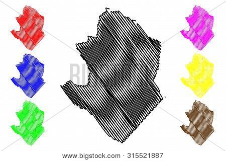 Masvingo Province (republic Of Zimbabwe, Provinces Of Zimbabwe) Map Vector Illustration, Scribble Sk