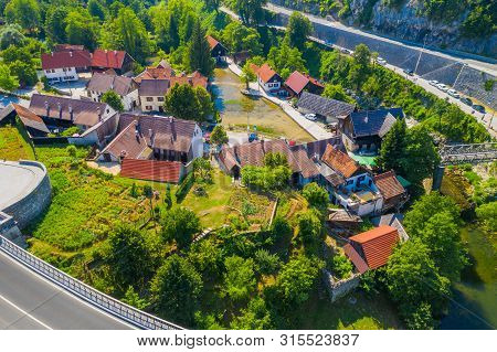 Croatia, Rastoke, Village Near Slunj In Croatia, Old Water Mills On Waterfalls Of Korana River, Beau