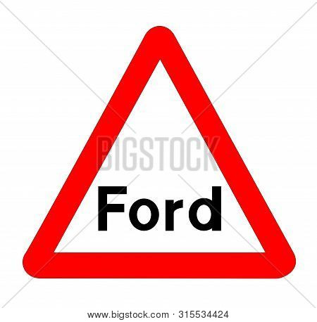 Ford Traffic Sign Isolated