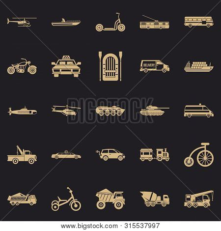 Ferriage Icons Set. Simple Set Of 25 Ferriage Icons For Web For Any Design