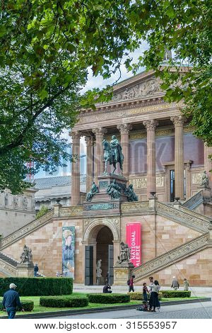 Berlin, Germany - September 26, 2018: View Framed By Trees Of The Front Garden, Entrance Stairs And 