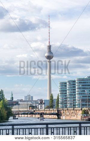 Berlin, Germany - September 26, 2018: Beautiful And Scenic Overview Of The Famous Landmark Berlin Tv