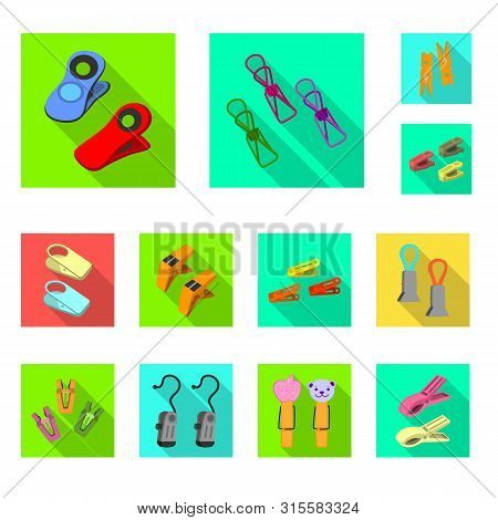 Vector Design Of Retro And Pins Icon. Set Of Retro And Equipment Stock Vector Illustration.