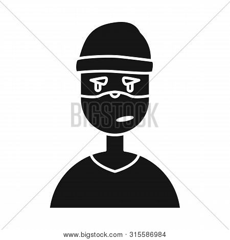Isolated Object Of Thief And Burglar Sign. Set Of Thief And Hacker Vector Icon For Stock.