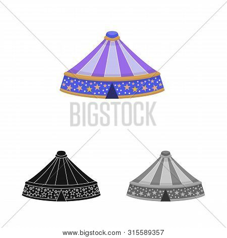 Vector Design Of Circus And Tent Logo. Set Of Circus And Big Vector Icon For Stock.