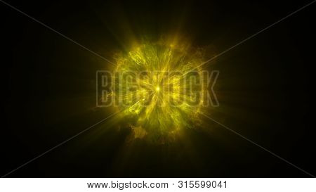 Colorful Shock Wave Consisting Particles. Vfx Elements, Graphic Elements. Light Beam, Shine Through 