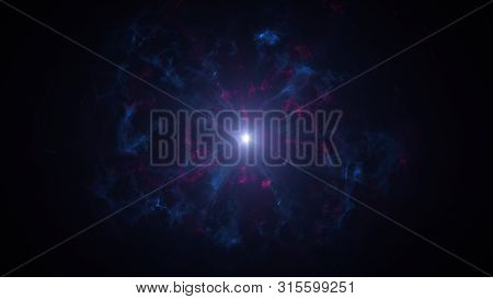 Colorful Shock Wave Consisting Particles. Vfx Elements, Graphic Elements. Light Beam, Shine Through 