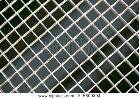 Jail Metallic Window With Small Quadrants Diagonal Strait Lines Macro Background Fine Art High Quali