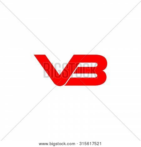 Letter Vb Simple Geometric Linked Logo Vector  Unique Unusual Simple Concept