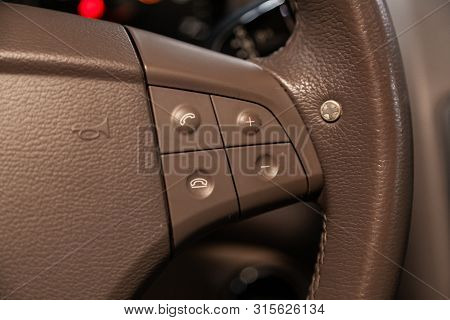 Novosibirsk, Russia - July 12, 2019:  Mercedes-benz M-class Ml63 Amg, Car Controller On Steerling Wh