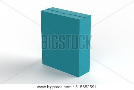 Realistic Blank Cardboard Packaging Boxes Mock Up Isolated On White Background. Can Be Use For Medic