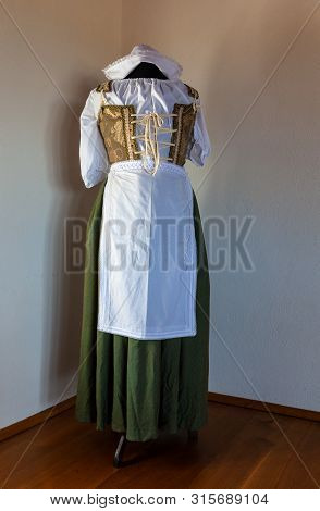 View Ot Typical Antique Istrian Dress In The Soardo - Bembo Palace In Valle - Bale, Istria