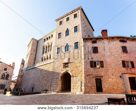 View Ot The Venetian Palace Called Soardo - Bembo Castle In Valle - Bale, Istria. Croatia
