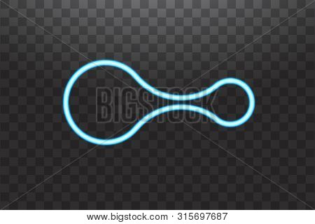 Probiotics Neon Bacterias On Transparent Background. Therapeutic Bacteria Organisms. Healthy Nutriti
