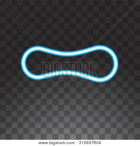 Probiotics Neon Bacterias On Transparent Background. Therapeutic Bacteria Organisms. Healthy Nutriti