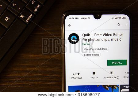 Ivanovsk, Russia - July 21, 2019: Quik - Free Video Editor For Photots, Clips And Music App On The D
