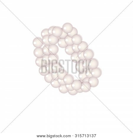 Pearl Bead Bracelet, Twisted Armlet On White Background