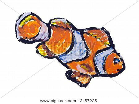 Anemonefish pintado Resumo isolado