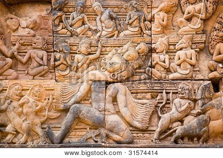 Ravana la sculpture de démon, Angkor