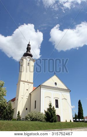 KLOSTAR IVANIC, CROATIA - SEPTEMBER 25, 2011: Church of the Assumption of the Virgin Mary in Klostar Ivanic, Croatia