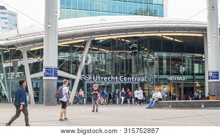 Utrecht Centraal, Central Station Building Facade. Netherlands