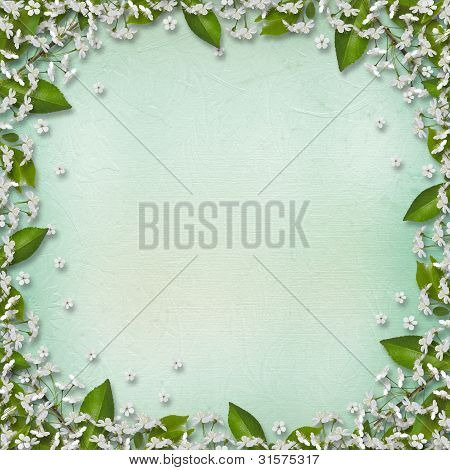 프레임 꽃 아름 다운 Bouque와 추상 배경 작성