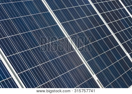 Solar Hot Water Panel Cell Surface As Abstract Background For Clean Energy Source Theme