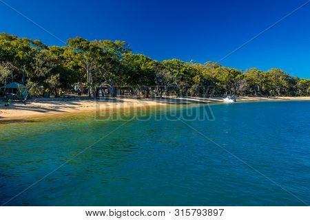 Sunny day on Coochiemudlo Island beach, Brisbane, Queensland, Australia
