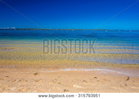Sunny day on Coochiemudlo Island beach, Brisbane, Queensland, Australia