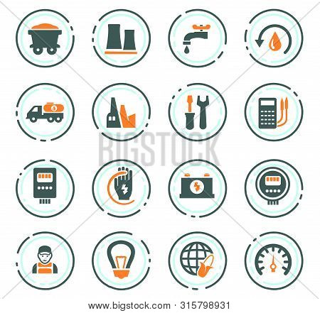 Alternative Energy Icons Set For Web Sites And User Interface