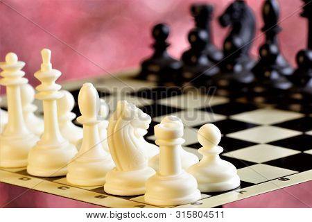 Chess On The Chessboard, Competition And Winning Strategy. Chess Is A Popular Ancient Board Logic An