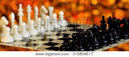Chess On The Chessboard, Competition And Winning Strategy. Chess Is A Popular Ancient Board Logic An