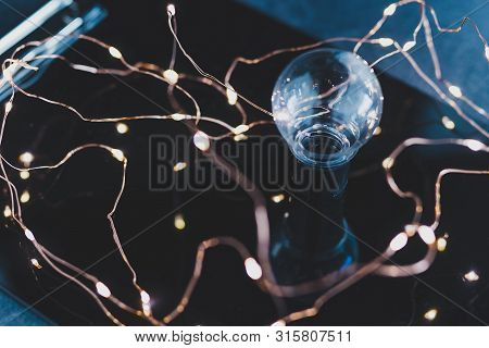 Light Bulb On Clipboard With String Lights,new Ideas At Work