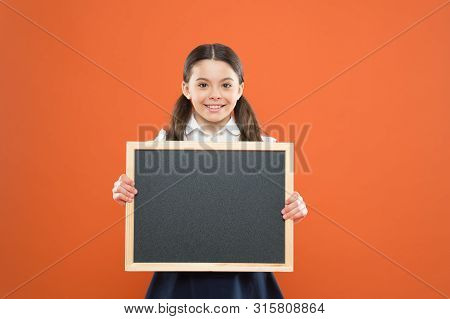 Banner Concept. Blackboard For Copy Space. Information. Write Hometask. Back To School. Happy Teache