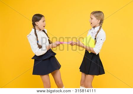 Jealous Friend. Greedy Kids Concept. Sisters Relations Issues. Share Book With Friend. Classmates Ri