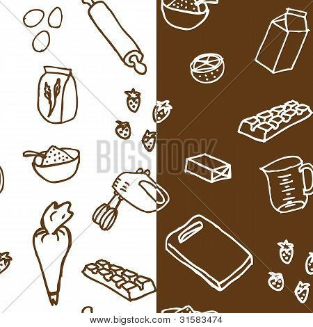 รูปแบบไร้รอยต่อของส่วนผสมเค้ก
