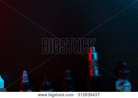 Electrical Hookah On Black Background With Copy Space