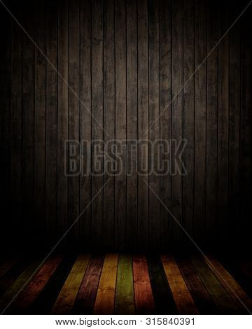 dark empty interior room. may used as background.