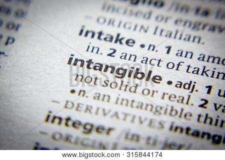 Word Or Phrase Intangible In A Dictionary