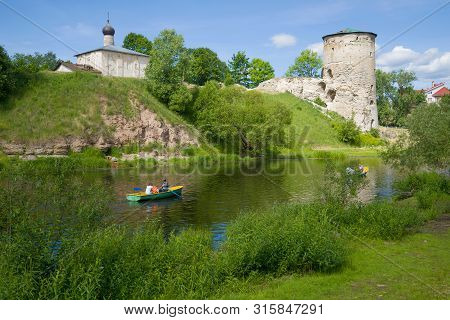Sunny July Day In Old Pskov. Russia