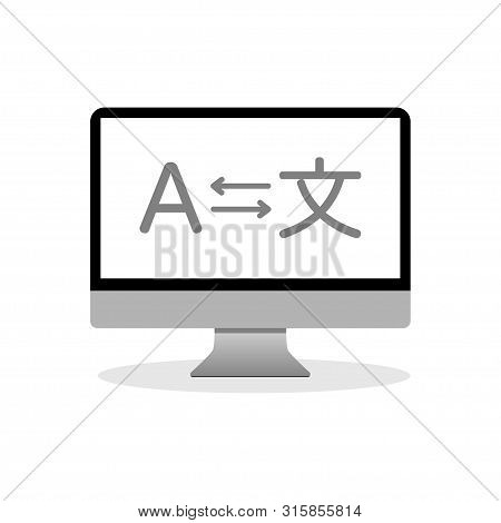 Foreign Language Translation Creative Icon Logo Vector Illustration
