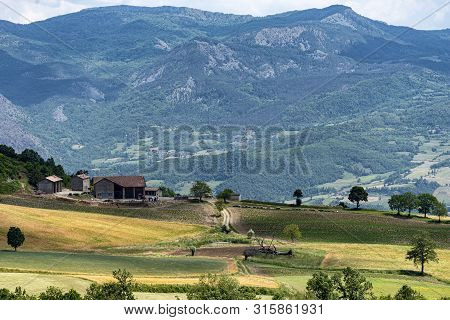 Passo Del Penice, Pavia, Lombardy, Italy: Mountaain Landscape At Late Spring (june)
