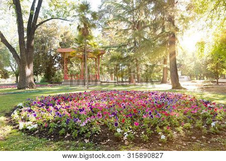 Tibet Garden At Ohiggins Public Park In Downtown Santiago, Chile