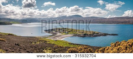Lime Kilns And Buildings On Ard Neakie, A Rocky Promontory On Loch Eriboll In Caithness In Scotland 