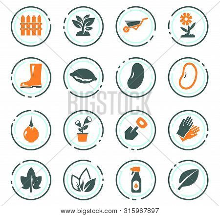 Gardening Color Vector Icons For User Interface Design