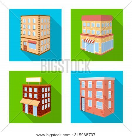 Vector Design Of Construction And Building Sign. Set Of Construction And Estate Stock Vector Illustr