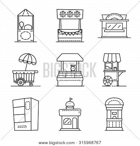 Vector Illustration Of Vending And Public Icon. Set Of Vending And Storefront Stock Symbol For Web.