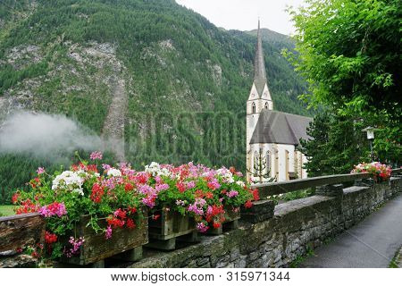  Summer landscape of Heiligenblut village in Austria, Europe