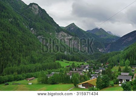  Summer landscape of Heiligenblut village in Austria, Europe