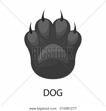 Vector Illustration Of Dog And Paw Sign. Set Of Dog And Wolf Stock Vector Illustration.